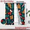 2pcs,Curtains Cute Christmas Stocking Tree (2) Creative Popular Curtains Machine Washable Fabric Curtains Decorations Inside