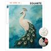 Elegant Peacock Pearl Kit 5D DIY Round Rhinestone Art for Adults Relaxing Handmade Wall Decor National Day Gift Frameless