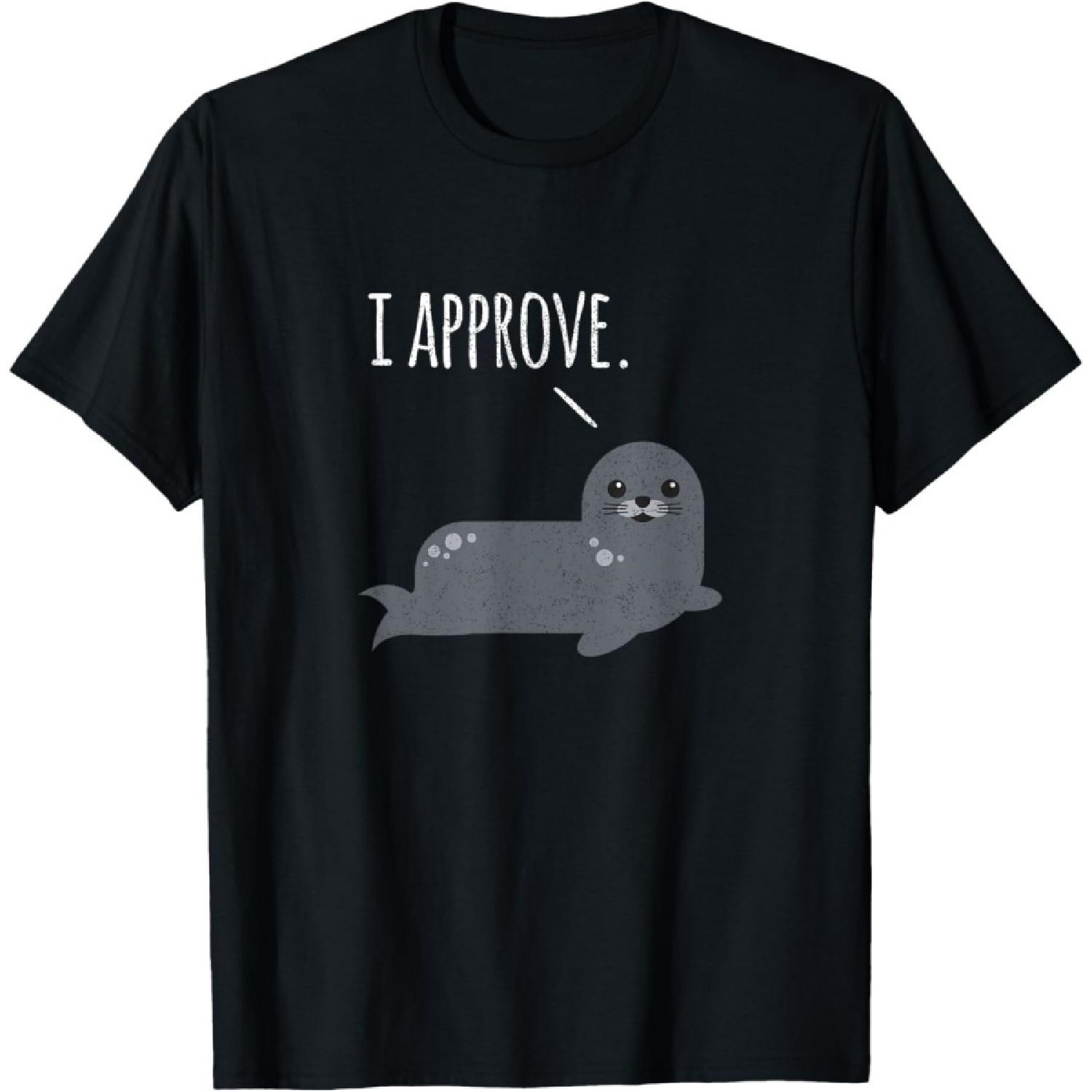Funny Pun - Seal of Approval T-Shirt S