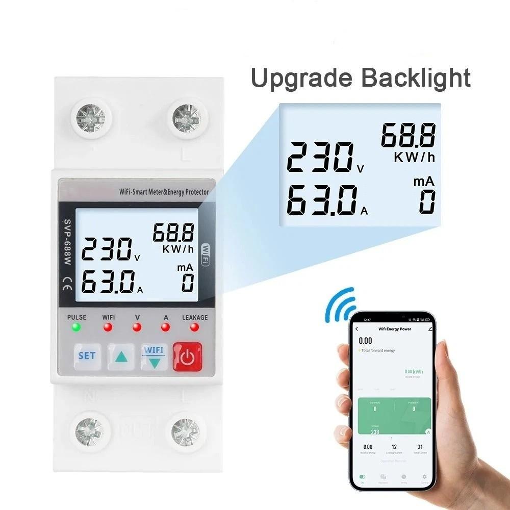 Real Time Monitoring WiFi Smart Circuit Breaker Overvoltage Protection  Commercial Use