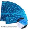 Halloween Nail Art Stamping Templates Kit 6 Pcs Nail Art for Image Plates Pumpkin Ghost Skull Bat Owl Spider Web Nail De