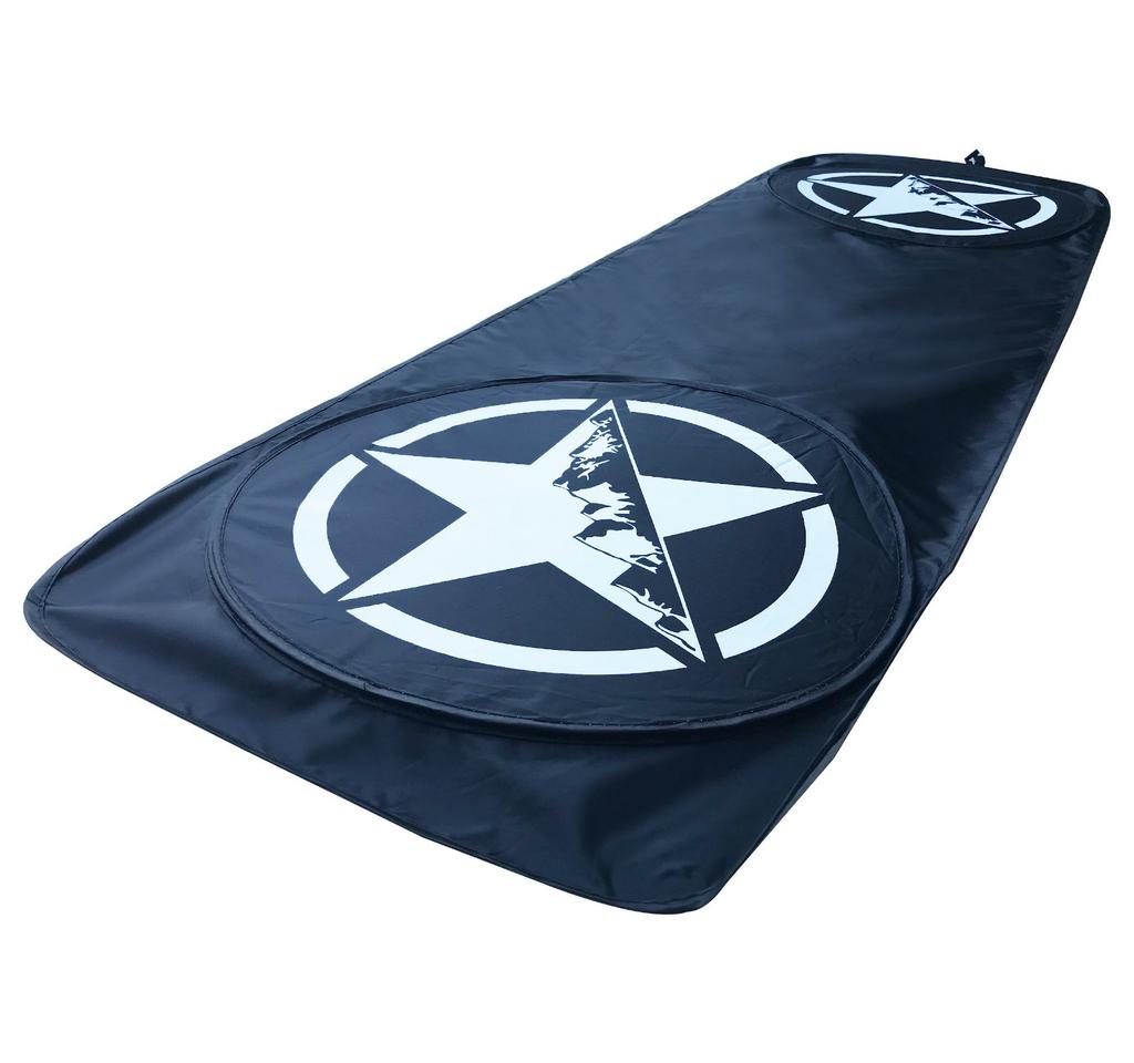 RoRex Jeep Wrangler Tilbehør JK TJ LJ YJ Solskjerm til frontruten for hele året Wrangler