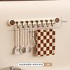 Suction Cup, Kitchen Hook, Non-punching Adhesive Hook, Strong, Not Falling Off, Row Hook, Sliding Spoon, Spatula Storage Wall, Wall Rack