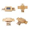 Bamboo Cheese Board with Knife Set and Drawer Tray