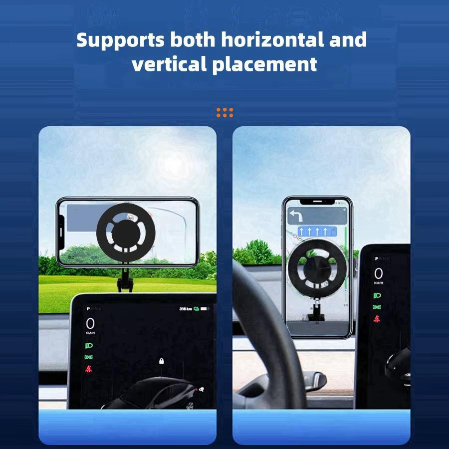 Car Phone Holder 360° Rotate Metal Magnetic Foldable Magsafe Phone Stand Air Vent Magnet Mount GPS Support For All Phones