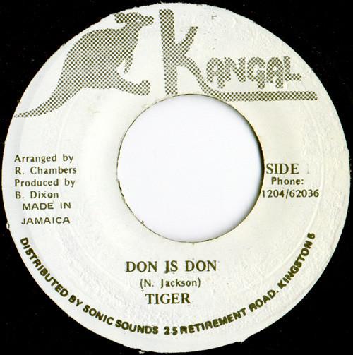 

7inch Record TIGER - Don Is Don none Kangal 1986 Jamaica Reggae, Ska & Dub Used