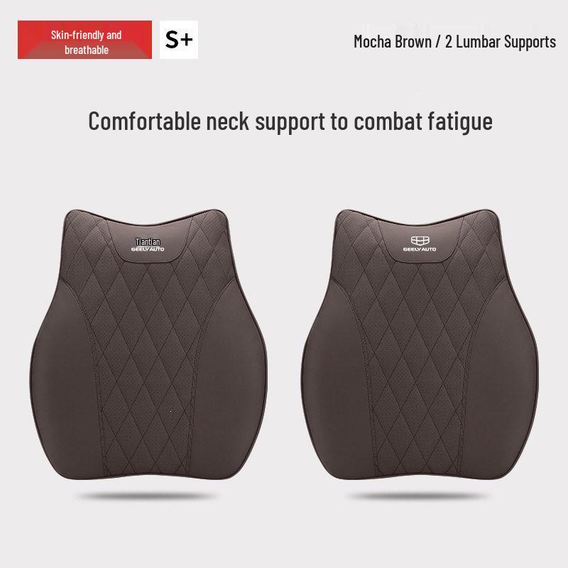 Headrest Lumbar Support & Neck Protection Pillow for Geely Models: Xingyue L, Boyue, Binyue, Yuanjing X3 X6, Haoyue, ICON, and Emgrand S