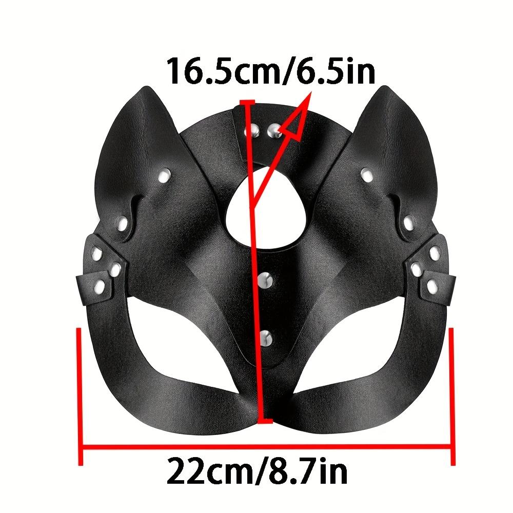 Cat Mask with Earholes - Gothic Punk Style Halloween Party, Carnival Ball, and Adult Game Dress Up Accessories