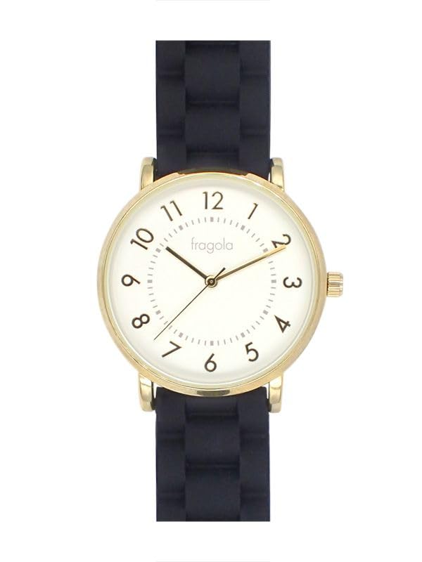 

[Follow] Watch Fragola Rubber Band Watch N05222A-1 BK Women s Black