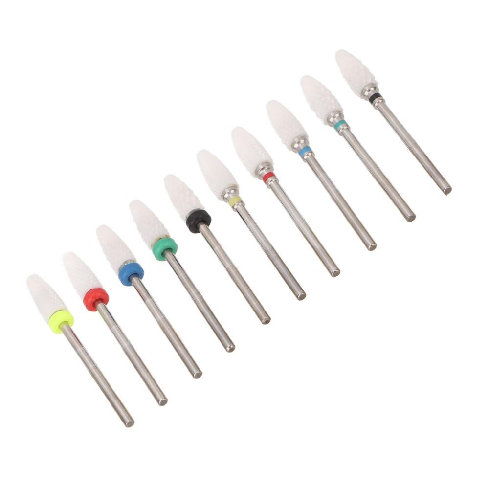 10pcs Multi-purpose For Grinding, Cleaning And Polishing Nail Drill Bits Organizer