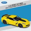 WELLY 1:24 Chevrolet Corvette Z06 2017 Alloy Car Diecasts & Toy Vehicles Car Model Miniature Scale Model Car Toy For Children
