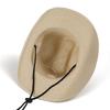 Retro One-Word Top Top Hat Western Cowboy Straw Hat Versatile Jazz Hat Spring And Summer Men'S And Women'S Outdoor Sun Hat