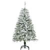 Artificial Christmas Tree, Snow Effect, Flame-Retardant, Hinged Construction, Green/White