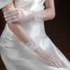WG063 Elegante Hochzeits-Brauthandschuhe Weicher Tüll Punkte Rüschen Kurz Weiß Handgelenk Braut Brautjungfer Handschuhe Damen Festzug Handschuh