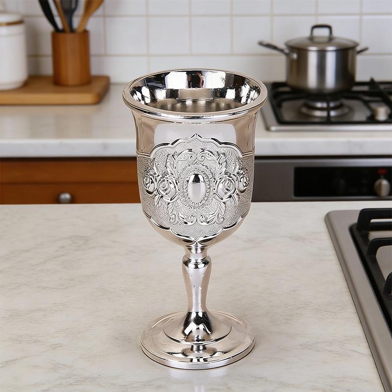 Creative Metal Small Wine Glass Vintage European Style Wine Cup Home Kitchenware Bar Champagne Cocktail Glasses