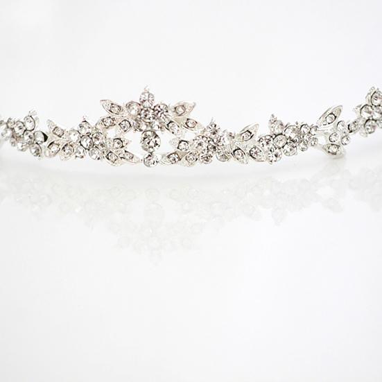 Elegant Stras Mireasa Femei Set Bijuterii Cercei Colier Cap Lant Tiara