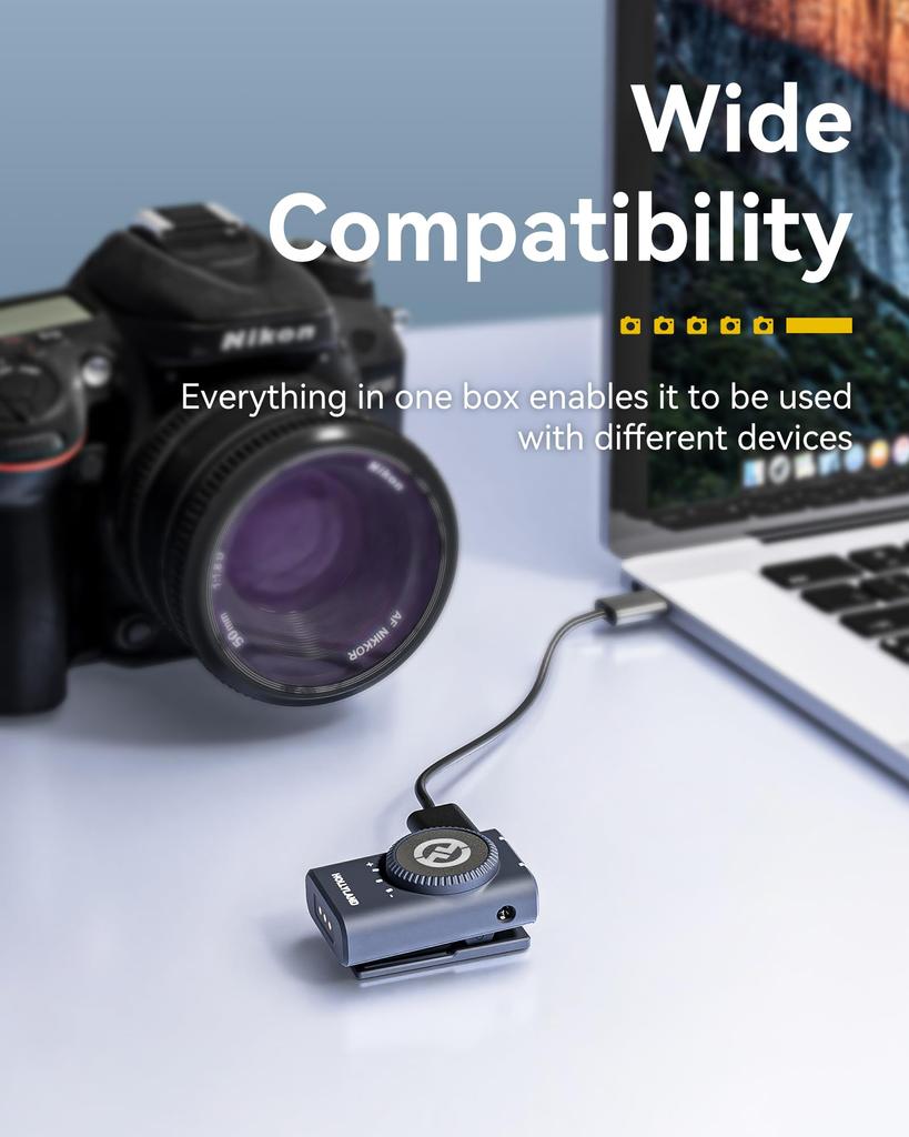 2024 New Lark M2 Camera Wireless Microphone Lapel Microphone Lightweight 9g Camera Compatible Noise Cancelling 300m Transmission Range for Vlogging