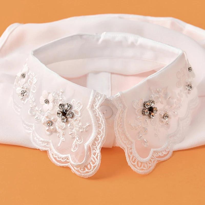 Business Women Fake Collar Shirt Detachable Collar Female False Collars Necklace Dress Lapel Blouse Top Faux Collar