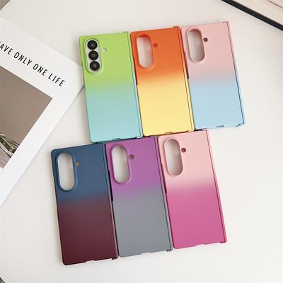 Per custodia Galaxy Z Fold 7 Protezione cerniera Antiurto Colore Degradé Retro Rigido Antiurto per Samsung Galaxy Z Fold 7 6 5 4