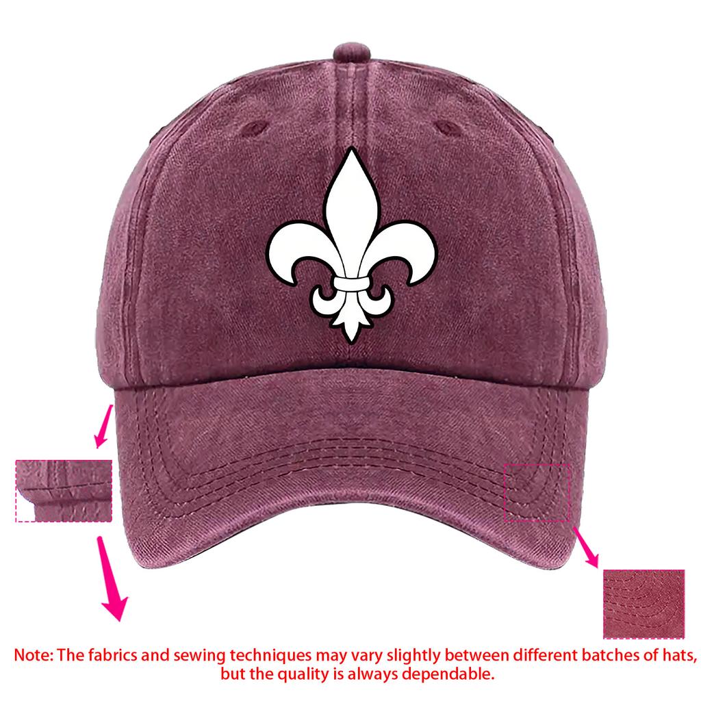 Lily flower pattern, fun theme pattern, printed baseball cap, multi color selection, adjustable size duckbill cap