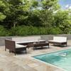 Day and Night - Day and Night Garden Furniture Set 10 Pieces with Brown Synthetic Rattan Cushions