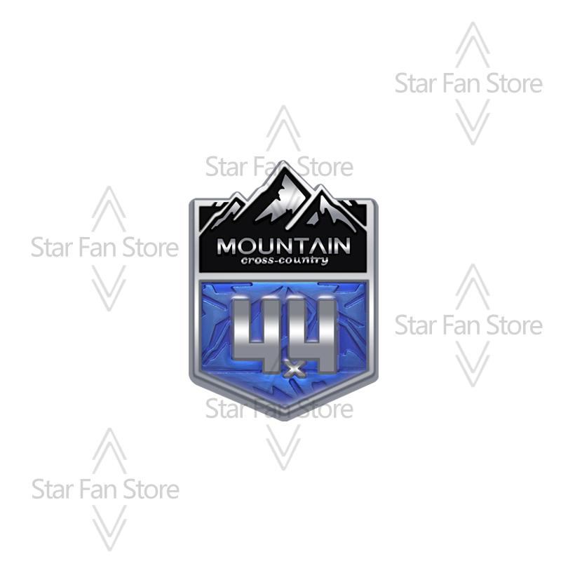 Metal Mountain Cross-country 4X4 Grille Badge Pattern Stickers Car Trunk Body Emblem Decal For Jeep Wrangler Chevrolet Toyota FJ ALW1