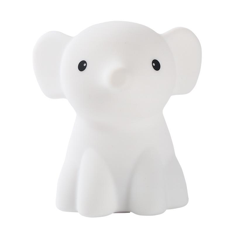 Adorable Rechargeable Silicone Puppy Night Light - Tap-Activated LED Bedside Lamp with Feeding Mode