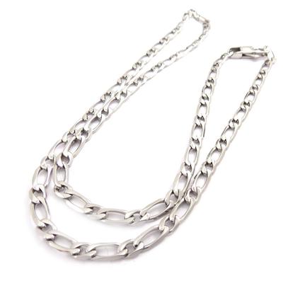 [J9355] - Steel Chain 'Maille Figaro' 50 Cm 4 Mm
