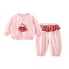 Conjunto de Otoño para Bebé Niña Youqi: Conjunto de Dos Piezas de Manga Larga y Pantalones para Bebés de Un Año - Nuevo Estilo 2026