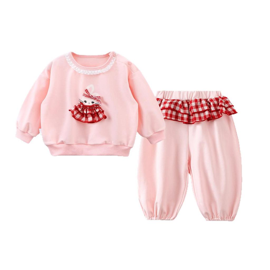 Conjunto de Otoño para Bebé Niña Youqi: Conjunto de Dos Piezas de Manga Larga y Pantalones para Bebés de Un Año - Nuevo Estilo 2026