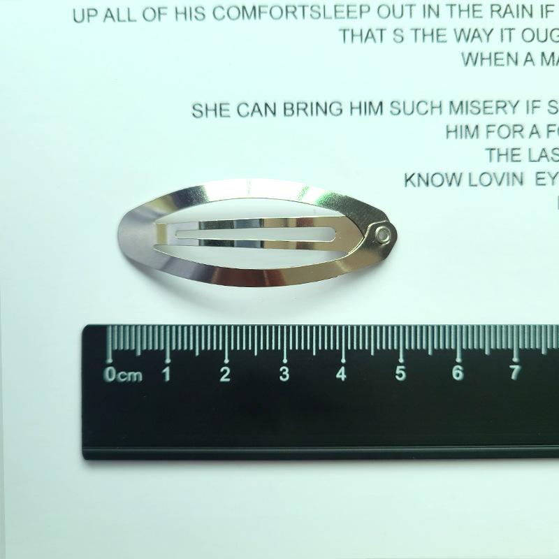 

Овальная заколка для волос BB, зажим для края, материал, ручная работа, бант, аксессуар для волос, материал 5cm-100pcs серебряный