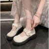 Women Luxury Mary Jane Leather Shoes Spring/Autumn Fashion Comfortable Elegant Women Kawaii Shoes Zapatos Mujer Lolita Shoes