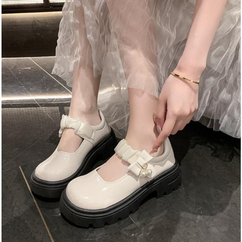 Women Luxury Mary Jane Leather Shoes Spring/Autumn Fashion Comfortable Elegant Women Kawaii Shoes Zapatos Mujer Lolita Shoes