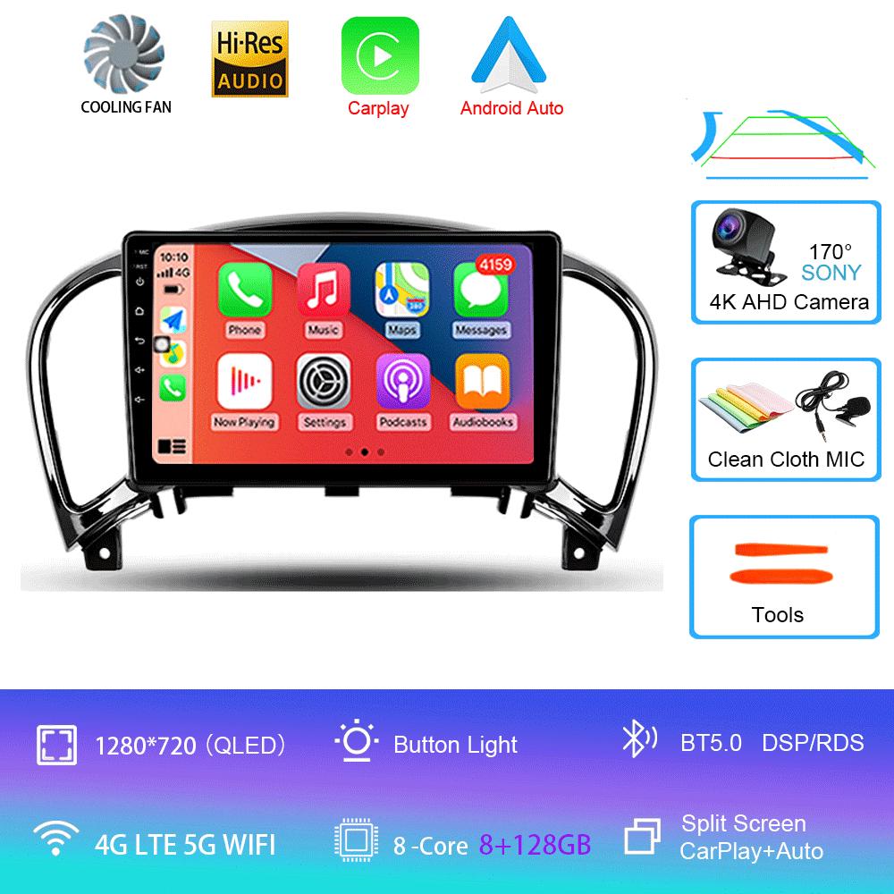 Car Radio Android 14 Carplay For Nissan Juke YF15 2010 - 2014 Navigation GPS Multimedia Video Player WiFi+4G Stereo DSP Video BT