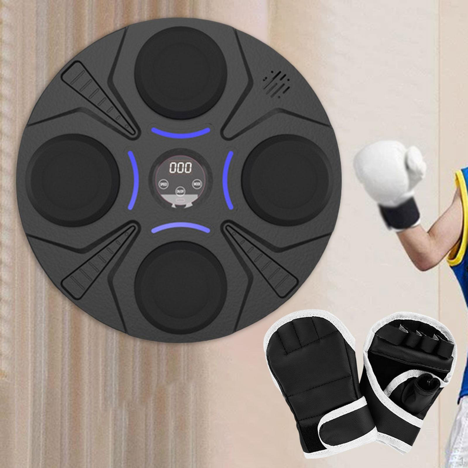 Electronic Boxing Machine Punch Music Wall Target for Sanda nero