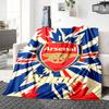 Custom Name Arsenal Crest Blanket for Couch & Bed, Plush Cozy Fuzzy Blanket Super Soft & Warm Blankets for Fall and Winter. 0908459