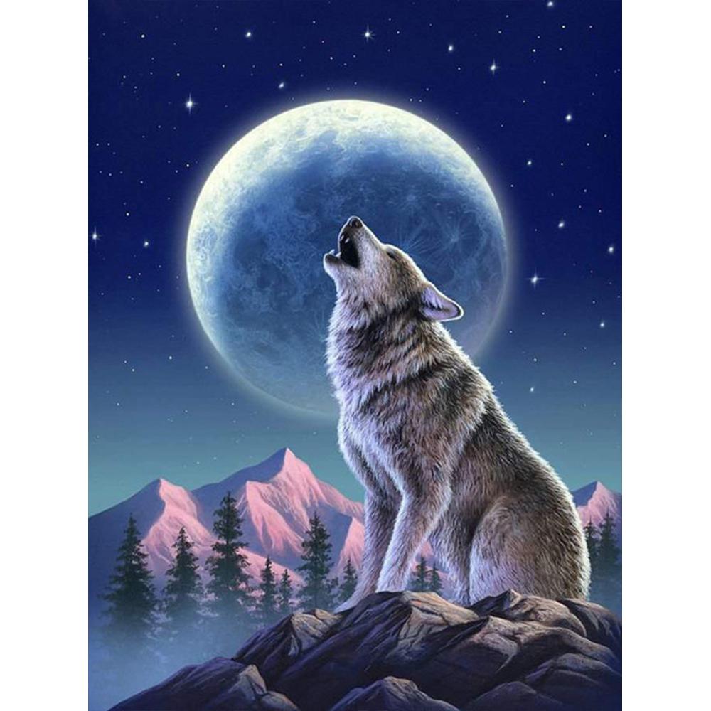 Diamond Painting Animal Diamond Embroidery Wolf Picture Of Rhinestones Winter Beaded DIY New Arrival Handicraft