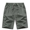 Men's Khaki Cargo Shorts Multi Button Pocket Casual Mid-Length Daily Outdoor Wear