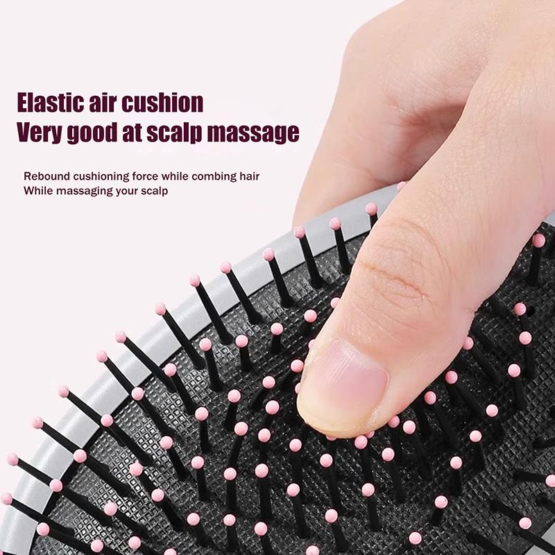Detangling Hair Brush With Air Cushion, Anti-Static Styling Comb For Wigs & Curly Hair, Reduces Hair Loss & Boosts Root Volume
