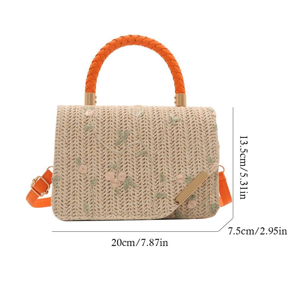 Mode Rattan Strohtasche Große Kapazität Handgefertigte Flecht-Handtaschen Böhmische Schulter-Umhängetasche für Damen Mädchen