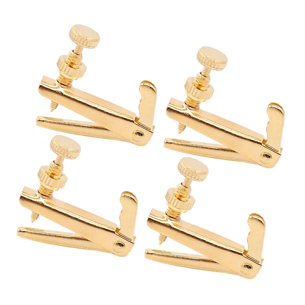 4 PCS Violin Fine Tuners for 4 4 3 4 Violin Alloy String Adjuster Anti Rust Violin Parts