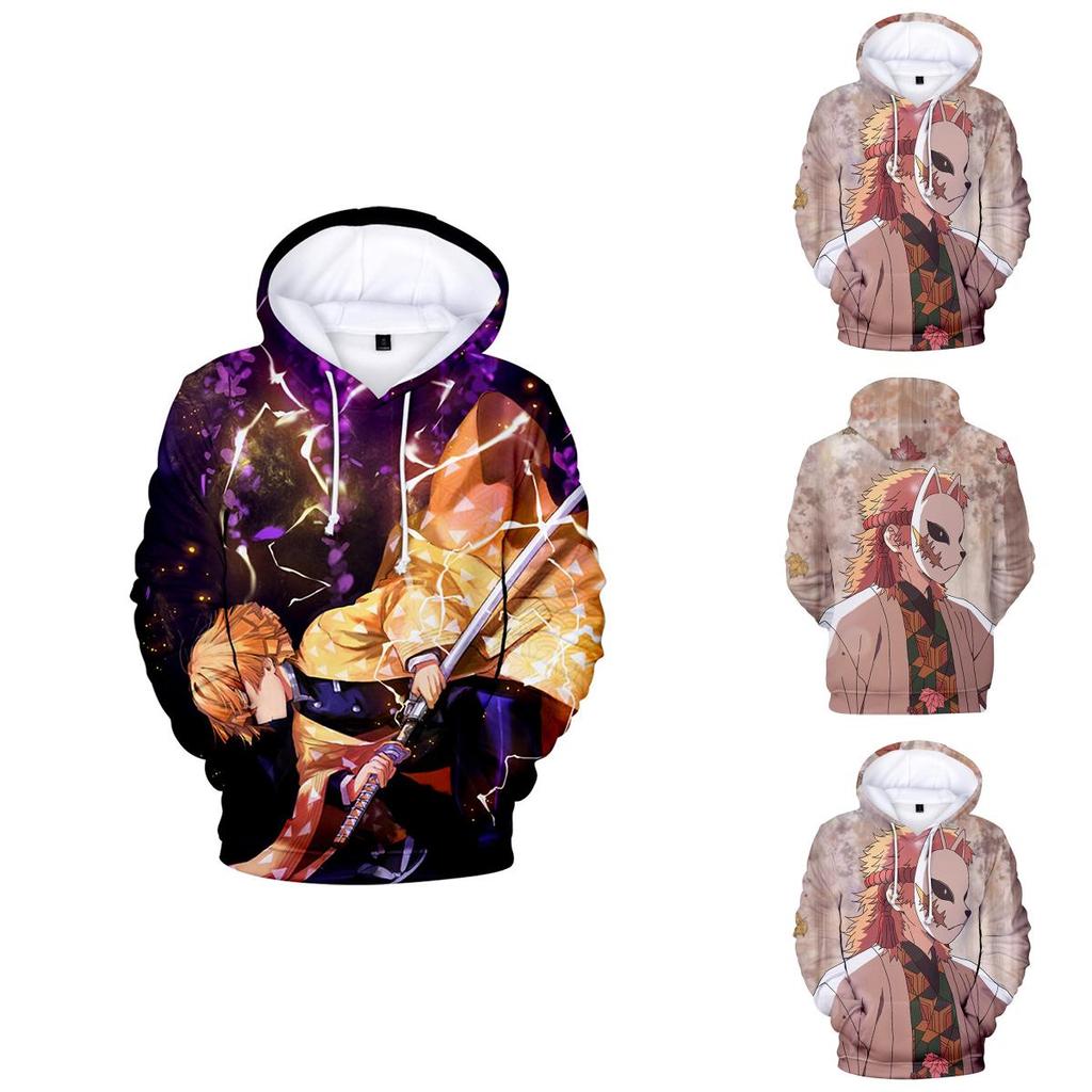 Vibrant Demon Slayer Kimetsu No Yaiba 3d Printed Hoodie Sweatshirt For Casual Wear