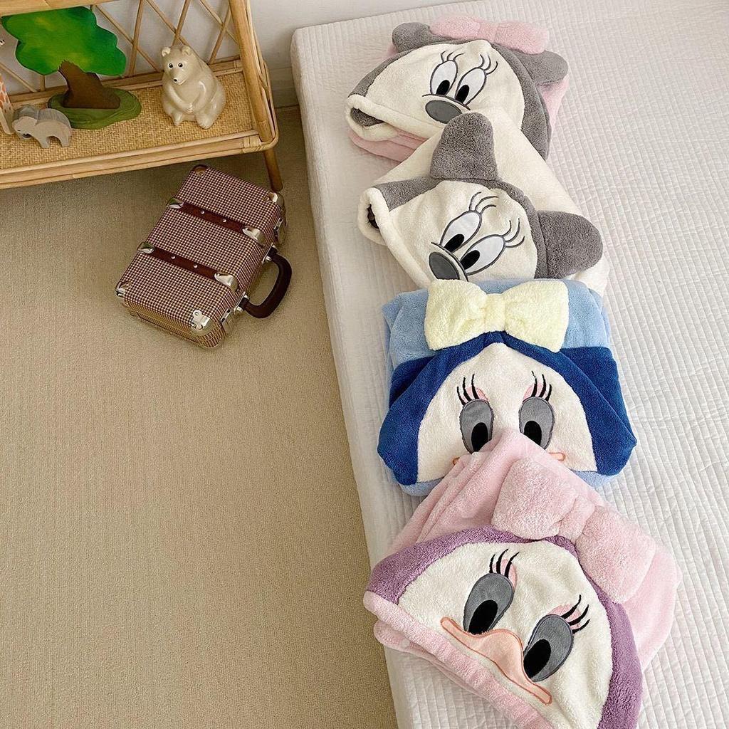 Infant Coral Fleece Bathrobe & Towel Cape - Absorbent, Non-Shedding, for Baby Girls