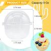50Pc 9oz Clear Plastic Cups with Dome Lids,Disposable Dessert Party Cup,Parfait Food Containers for Candy,Fruit,Smoothie,Cupcake