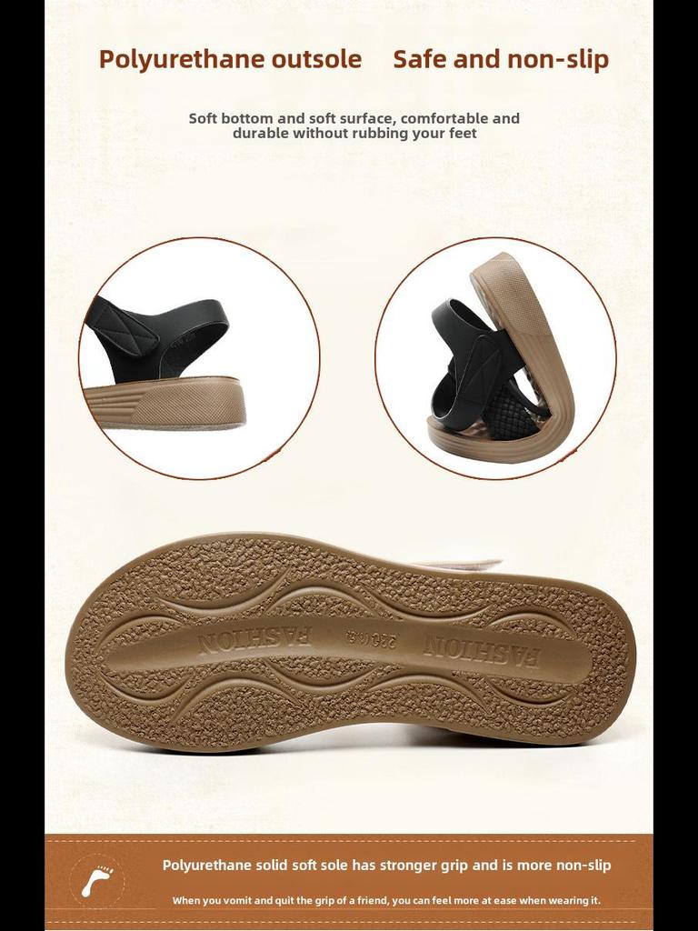 2025 Summer Fashion: Soft Sole Wedge Sandals for Middle-Aged Women