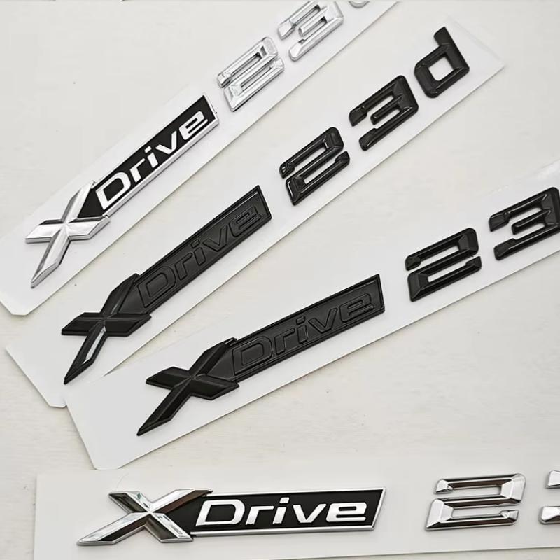 3D ABS Car Styling Logo XDrive 23i X Drive 23d Rear Trunk Badge Side Fender Emblem Decals For BMW X1 X2 X3 Exterior Accessoeies LK5