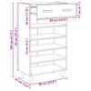 Shoe Cabinet with Shelf Rustic Wood Look 60 x 35 x 105 cm Engineered Wood