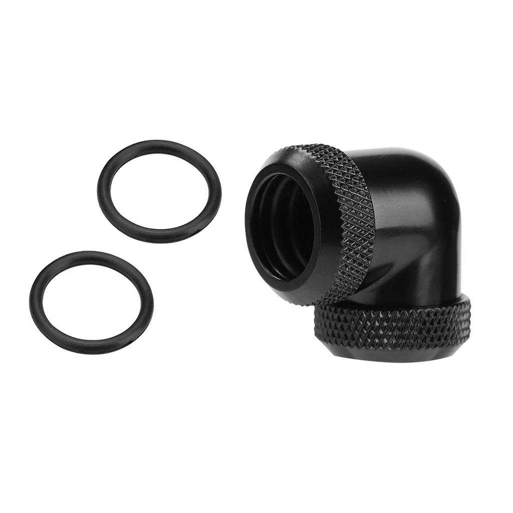 14mm OD DIY Twist 90 Degree Elbow Dual Hard Pipe Tube Connector Water Liquid Cooling