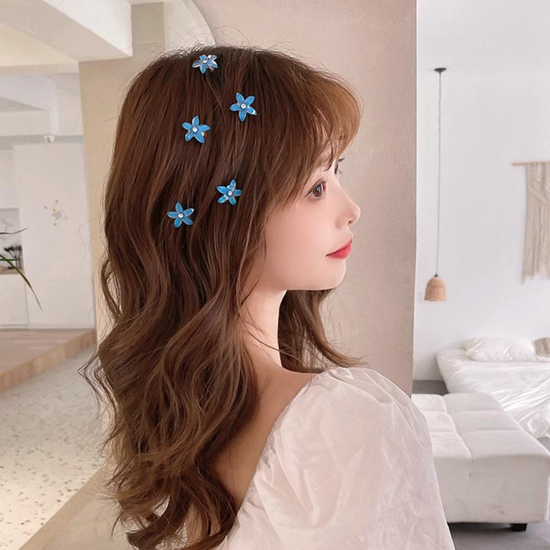 10Pcs/set Flower Hair Clips Rhinestones Girl Hair Claws Kids Fashion Hairpins Sweet Headwear Hair Accessories