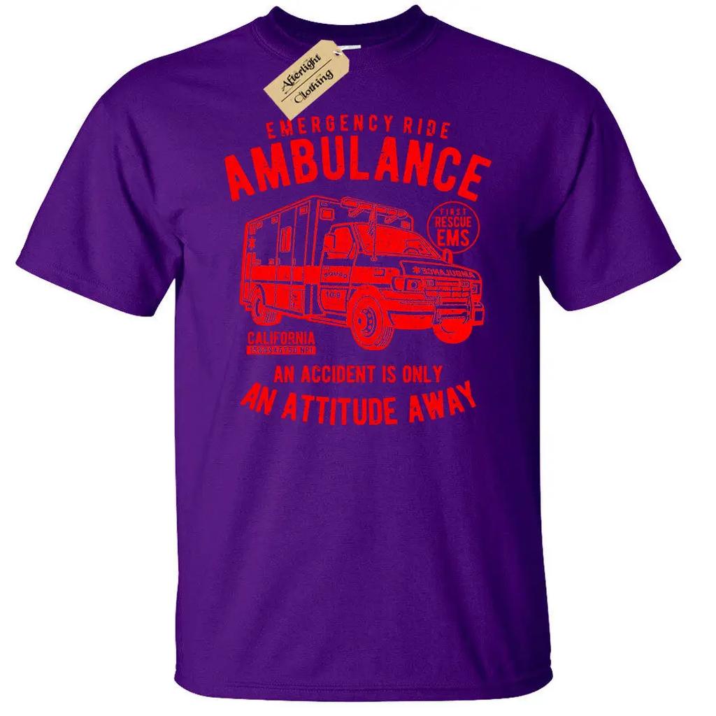 Ambulance Urgence Trajet Paramédical EMS Cadeau T-shirt Homme Été Coton Manches Courtes Col Rond T-shirt Unisexe Nouveau S3XL